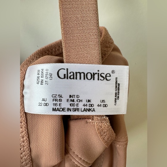GLAMORISE - Front Closure Smoothing Wonder Wire Bra - Nude/Cappuccino 44DD - Picture 10 of 11